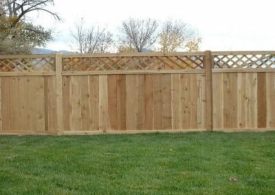 Solid with lattice wood