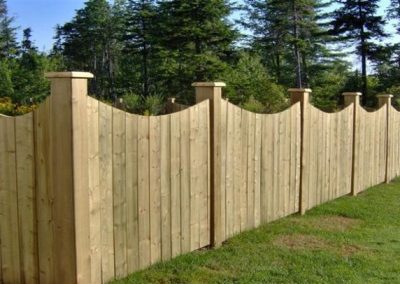 Scallop wooden privacy fencing in Raleigh NC