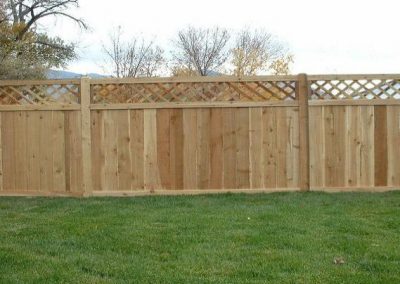 Wooden Privacy Fence with Lattice Top in North Carolina