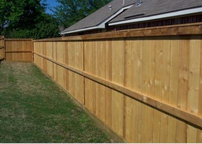 Wooden privacy fence with Solid Cap and facial in Wake County NC